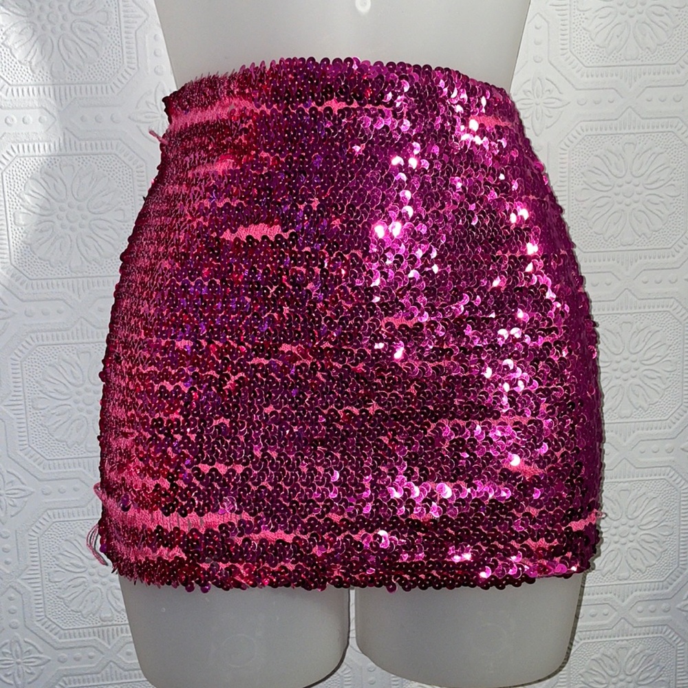 Pink Sequin Mini Skirt or Tube Top